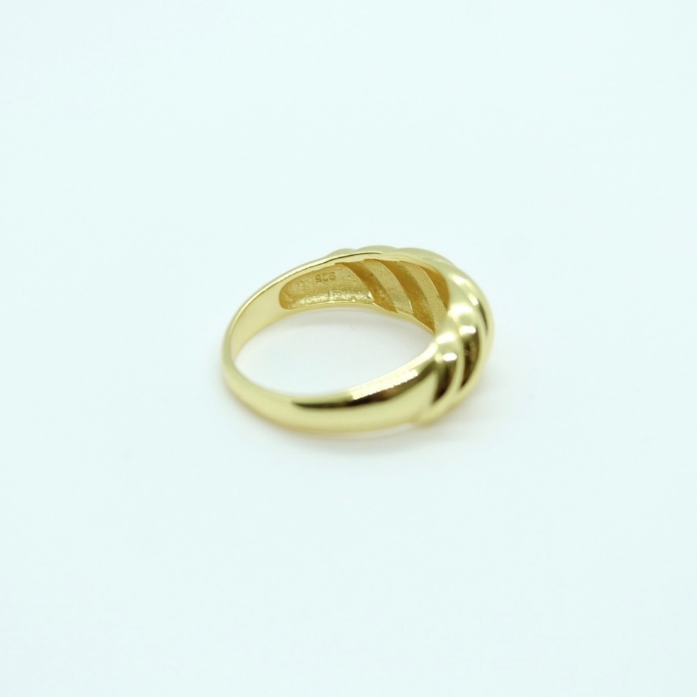 Gold Croissant Dome Ring - Picture 3 of 7